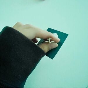“T” silver ring